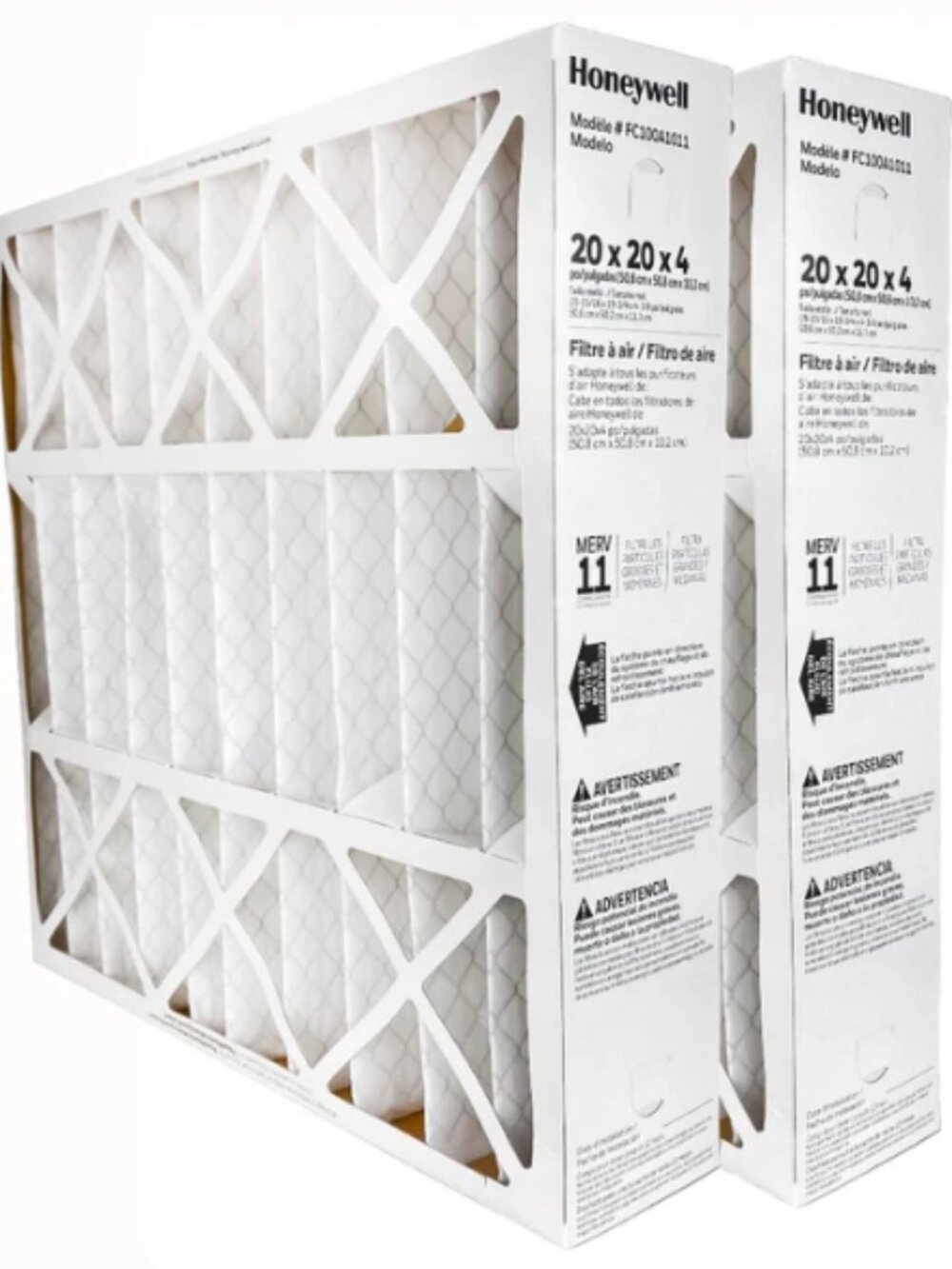 Honeywell FC100A1011 (2 Pack) MERV 11 Replacement Filter (20 x 20 x 4)